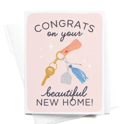 Congrats New Home Keychain Card