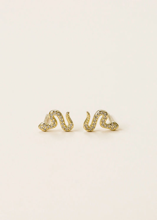 Pave Snake Stud Earrings