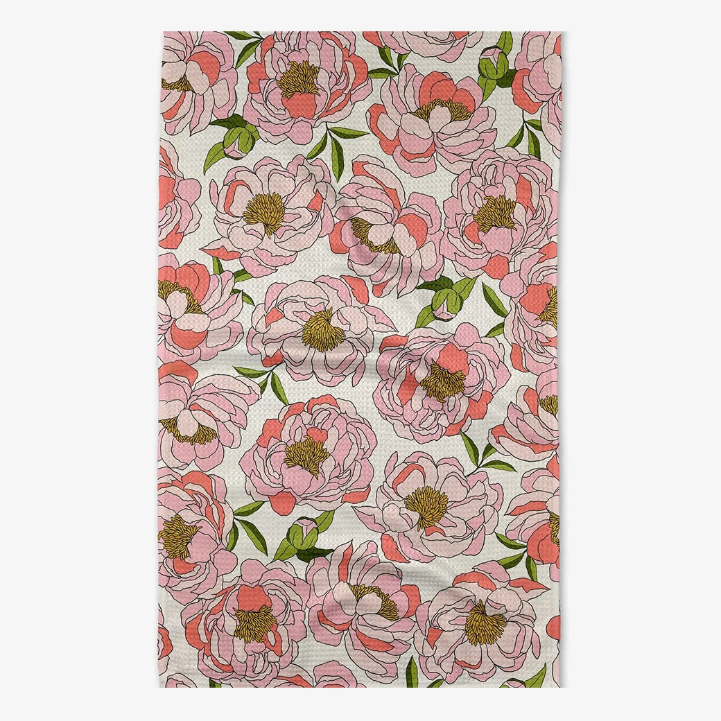 Peony Paradise Tea Towel