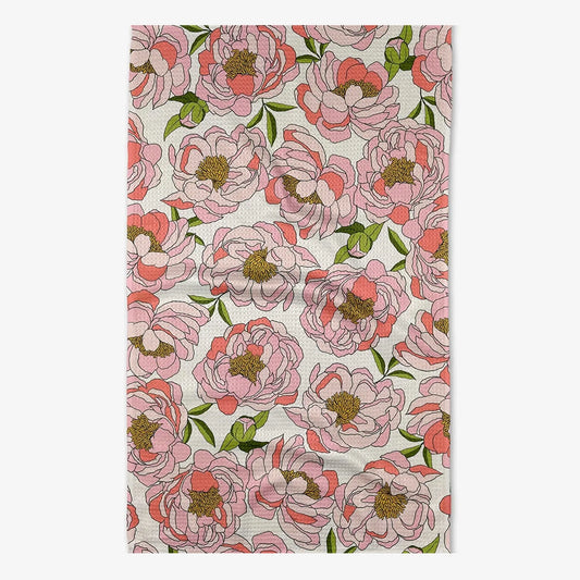 Peony Paradise Tea Towel