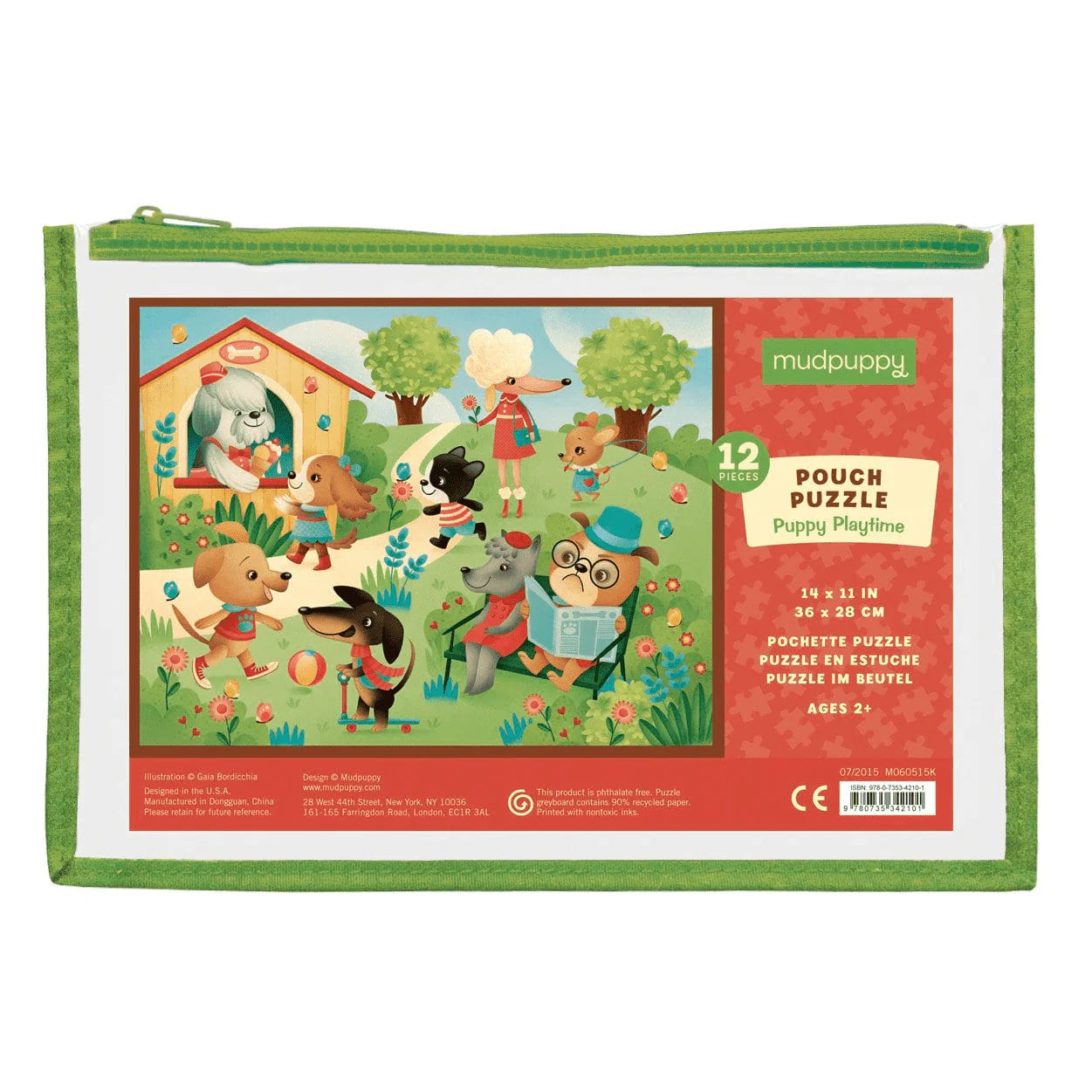 12pc Pouch Puzzle - Puppy Playtime