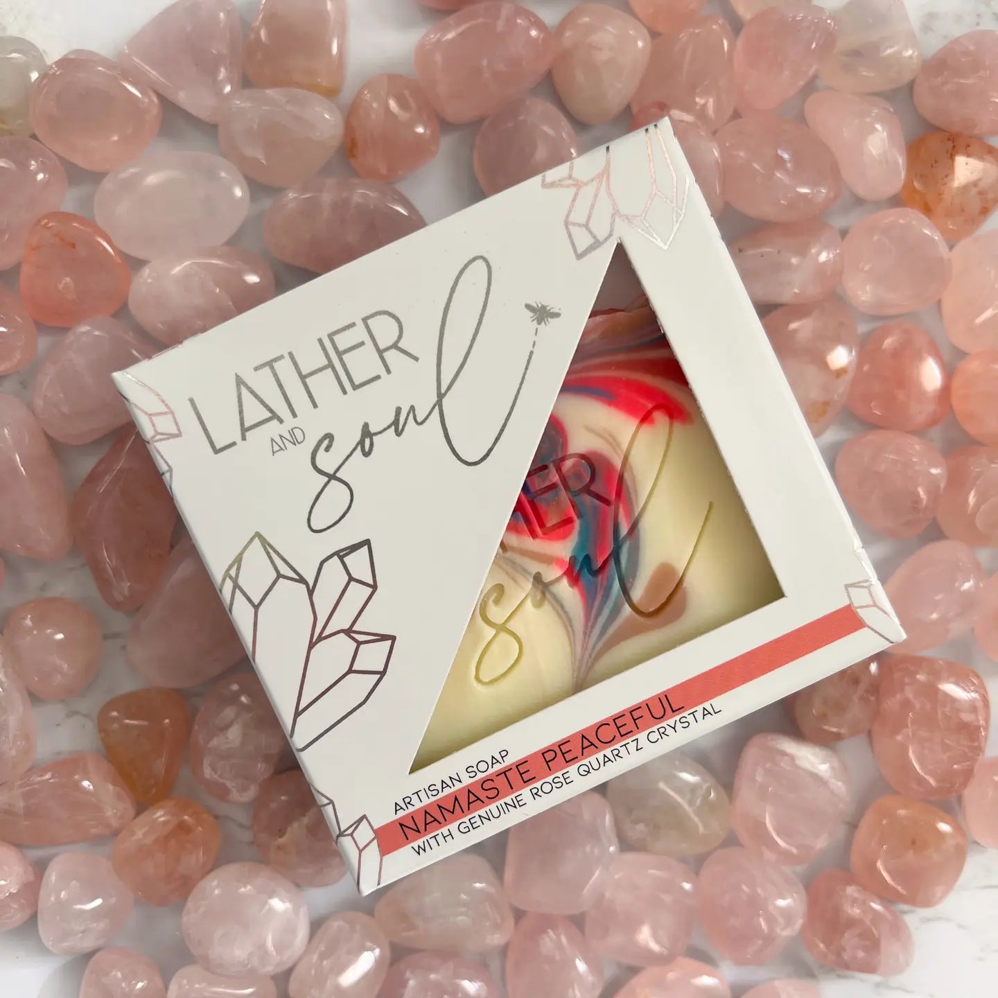 Crystal Soap - Namaste Peaceful | Rose Quartz