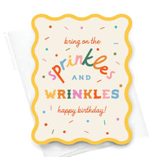 Load image into Gallery viewer, Wavy Die Cut Sprinkles and Wrinkles Notecard
