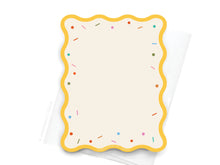 Load image into Gallery viewer, Wavy Die Cut Sprinkles and Wrinkles Notecard
