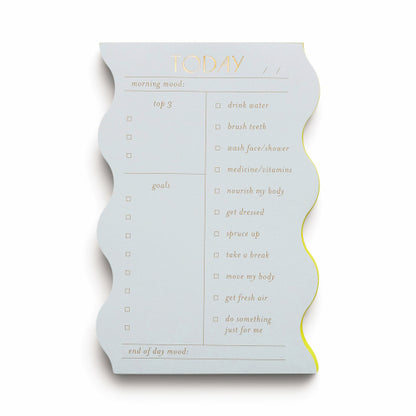 Wavy Daily Notepad Checklist