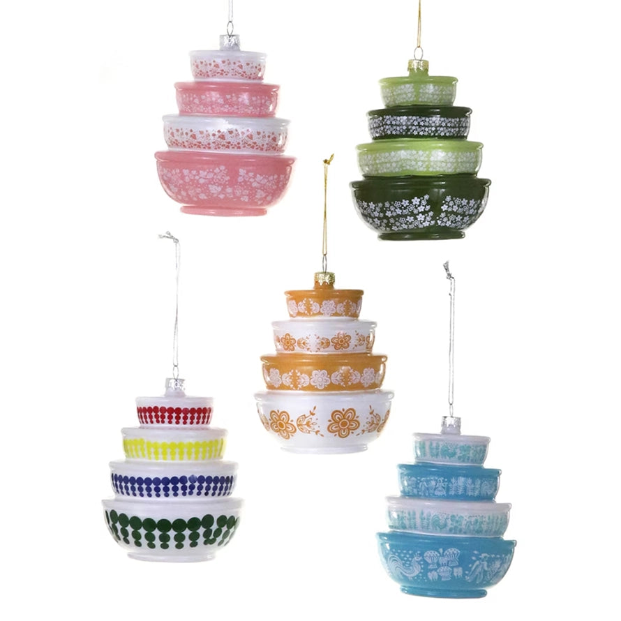 Vintage Stacked Bowls Ornament