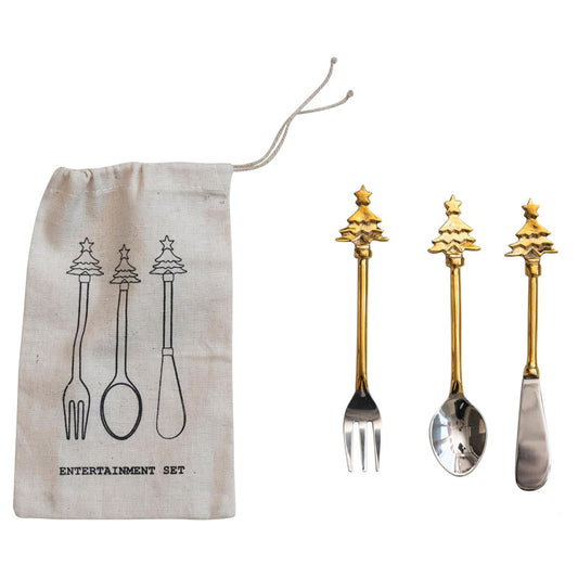 Christmas Tree Appetizer Utensil Set