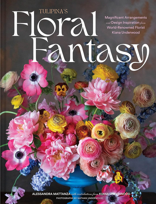 coffee table book with floral design scape