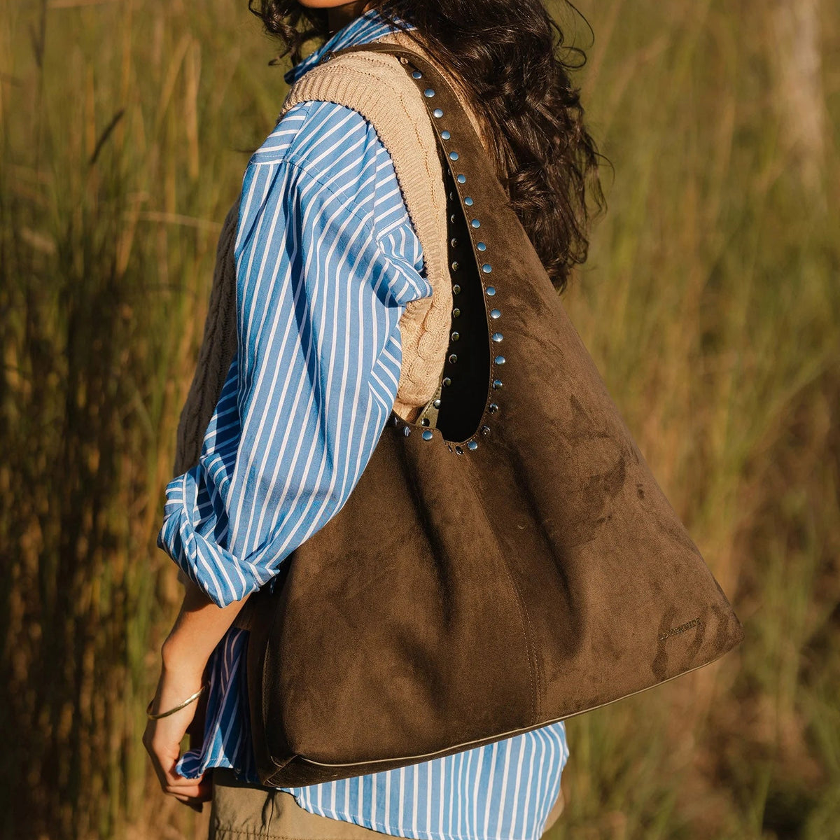 Hailey Suede Shoulder Bag