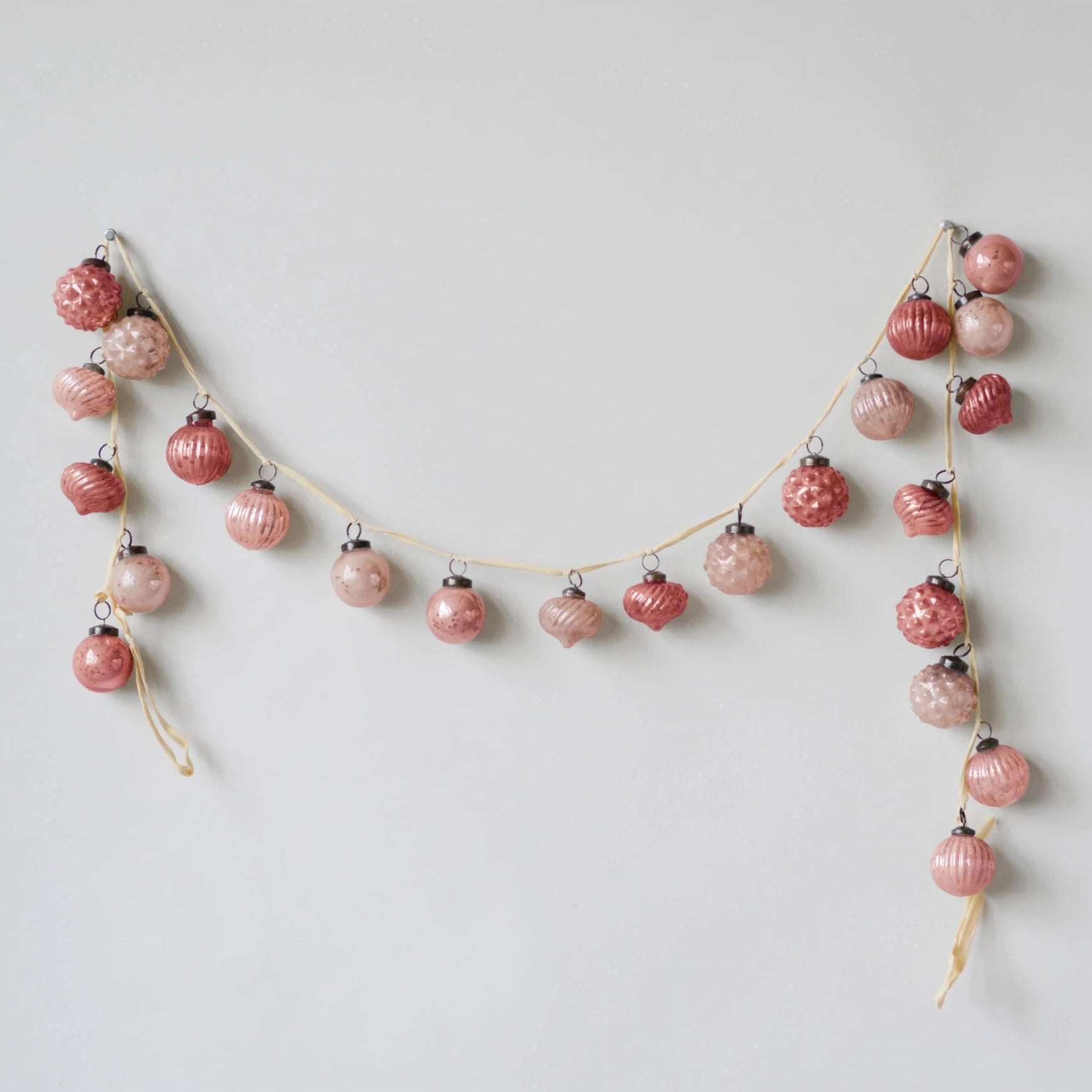 Pink Mercury Glass Garland