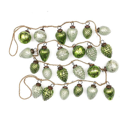 72" Mercury Glass Ornament Garlands