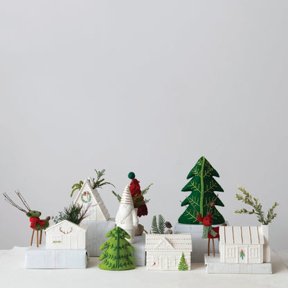 Festive Electroplated House Vases