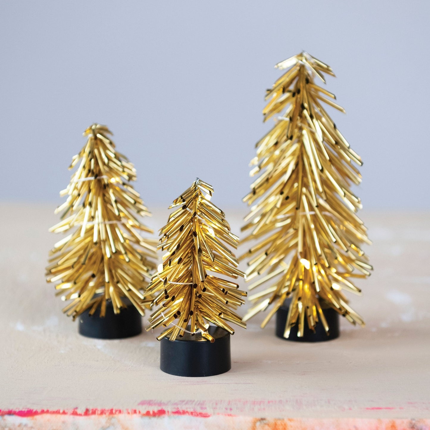 Gold Tinsel Trees