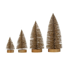 Load image into Gallery viewer, Champagne Glitter Bottle Brush Trees
