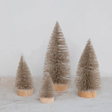 Load image into Gallery viewer, Champagne Glitter Bottle Brush Trees
