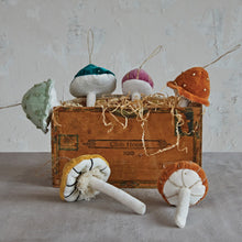 Load image into Gallery viewer, Velvet Mushroom Ornaments
