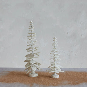 Cream Colored Glitter Paper Tree