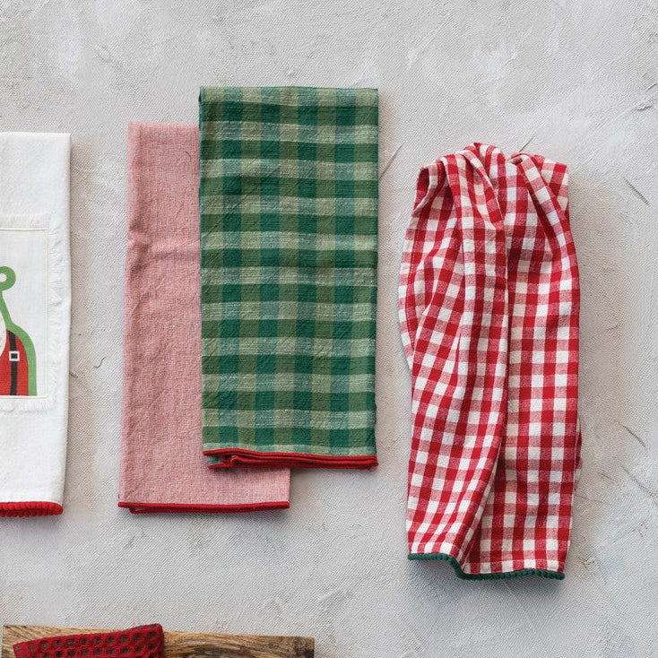 Christmas Market Cotton Tea Towel Set of 3