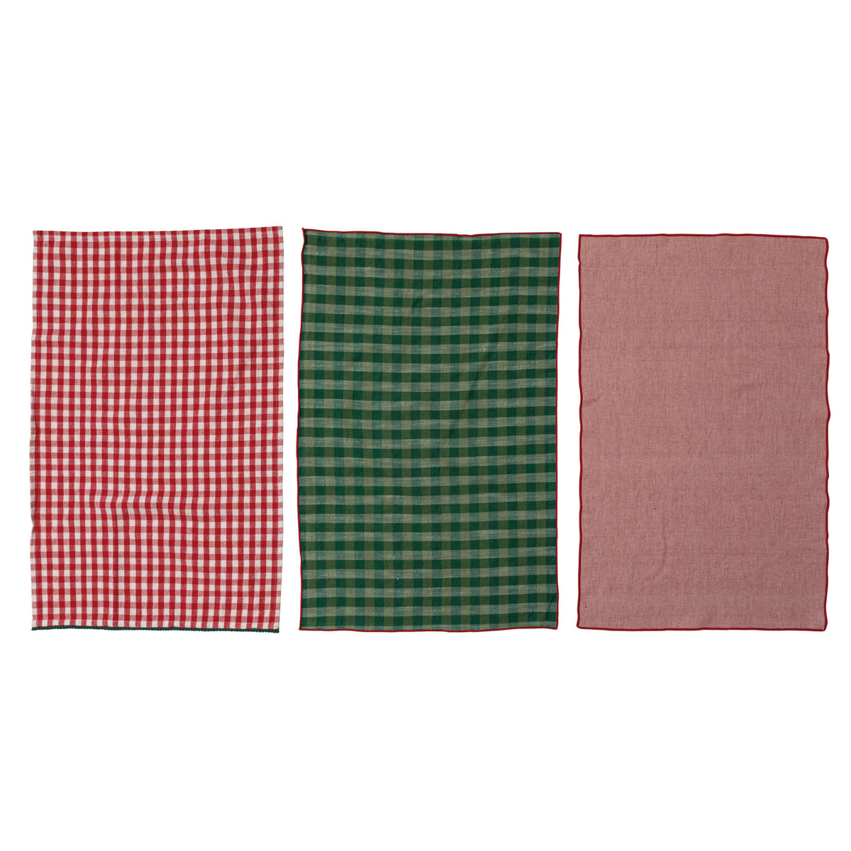 Christmas Market Cotton Tea Towel Set of 3