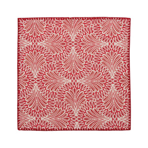 Festive Red & Gold Patterned Napkin Set