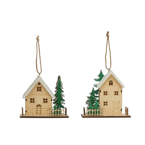 Wooden Winter Home Ornaments