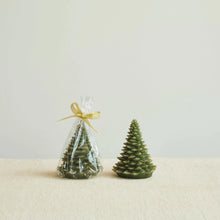 Load image into Gallery viewer, Green &amp; Gold Tree Shaped Votives
