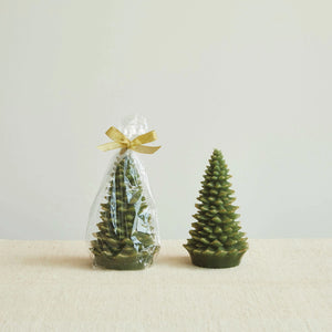 Green & Gold Tree Shaped Votives