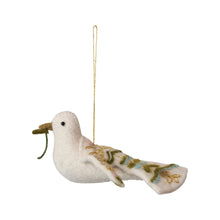 Load image into Gallery viewer, Handmade Wool Felt Dove Ornament
