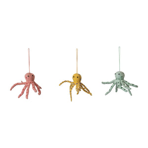 Handmade Wool Felt Octopus Ornaments