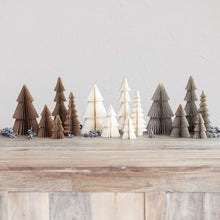 Load image into Gallery viewer, Set of Paper Honeycomb Trees with Gold Glitter
