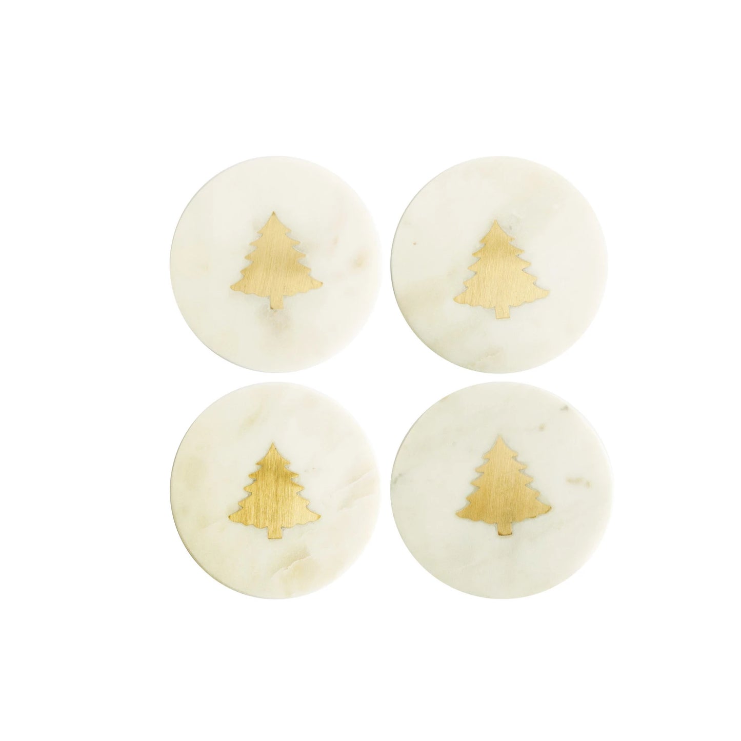 Marble Coasters with Tree Inlay