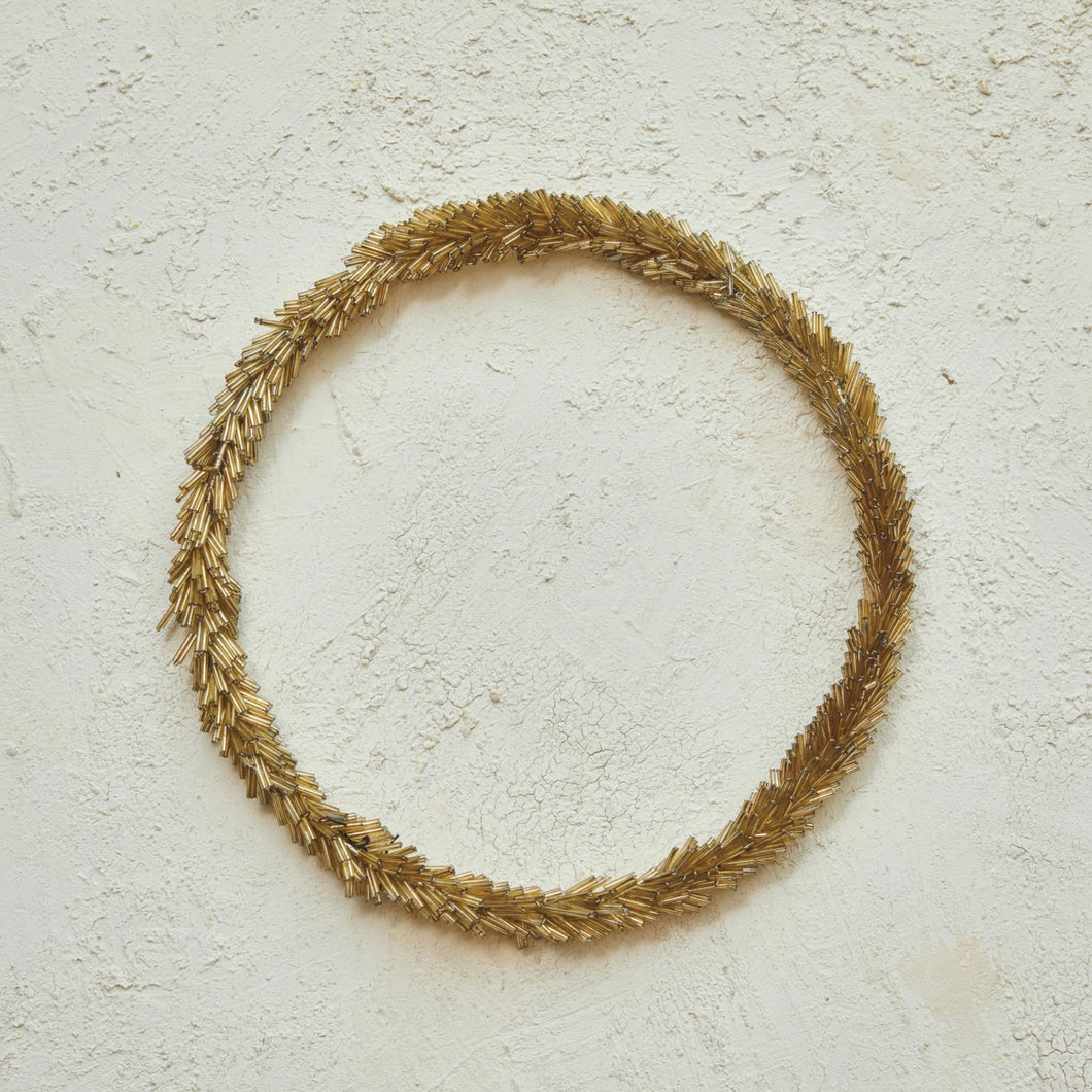 Gold Glass Bead Wreath