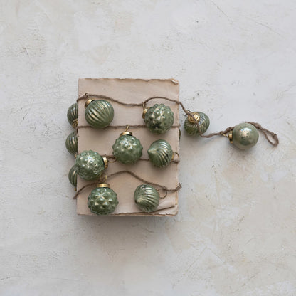 72" Mercury Glass Ornament Garlands
