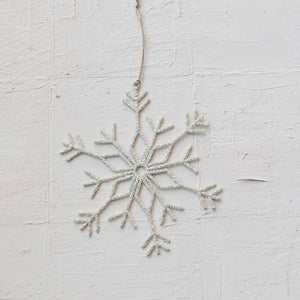 Metal Glitter Snowflake Ornament