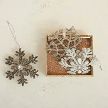 Load image into Gallery viewer, Bead &amp; Glass Snowflake Ornament
