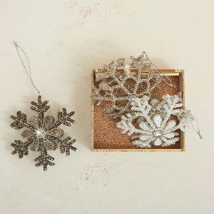 Bead & Glass Snowflake Ornament