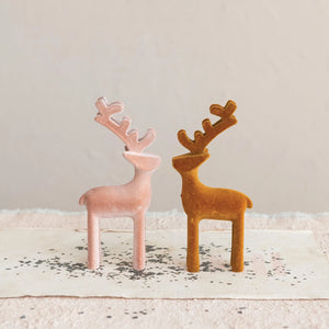 Velvet Flocked Reindeers