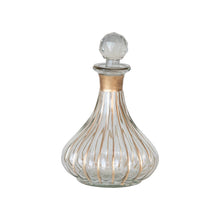 Load image into Gallery viewer, Small Gold Fluted Glass Decanters
