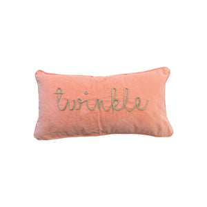 Pink Twinkle Velvet Lumbar Pillow