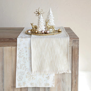 Shimmer Woven Cotton Table Runner