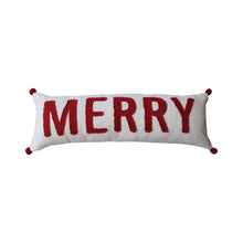 Load image into Gallery viewer, Woven Cotton &quot;Merry&quot; Lumbar Pillow
