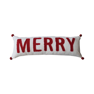 Woven Cotton "Merry" Lumbar Pillow