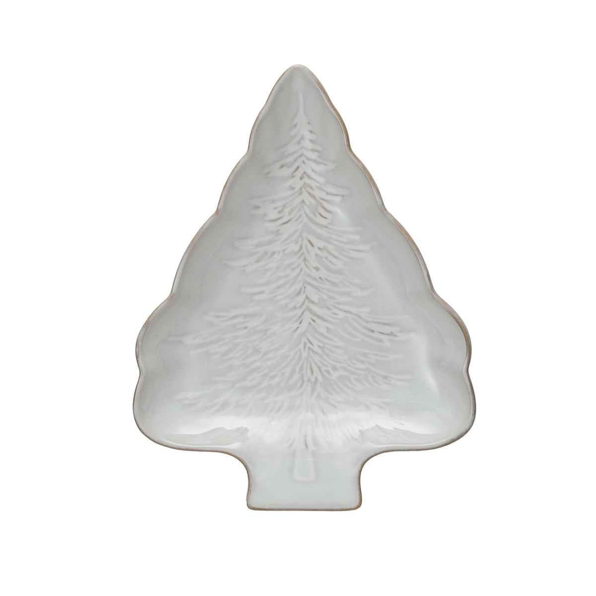 Northern Lodge Stoneware Tree Shaped Plate