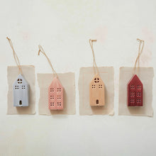 Load image into Gallery viewer, Stoneware LED House Ornaments
