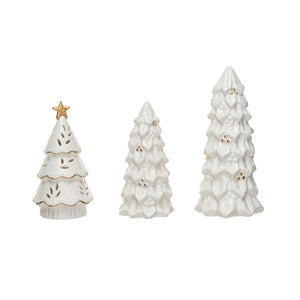 Shimmer Stoneware Christmas Trees