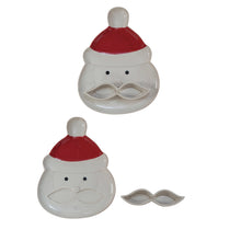 Load image into Gallery viewer, Stoneware Santa Plate with Mustache Dish
