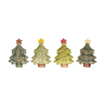 Load image into Gallery viewer, Small Hand-Painted Christmas Tree Dishes
