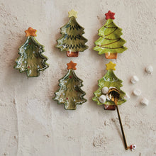 Load image into Gallery viewer, Small Hand-Painted Christmas Tree Dishes
