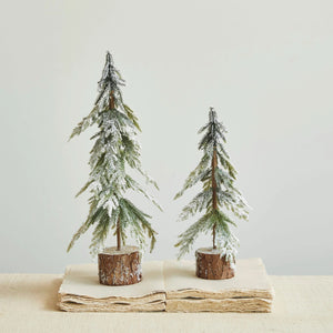 Flocked Faux Fir Trees