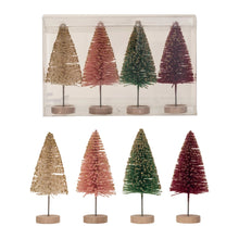 Load image into Gallery viewer, Golden Metallic Bottle Brush Tree Set
